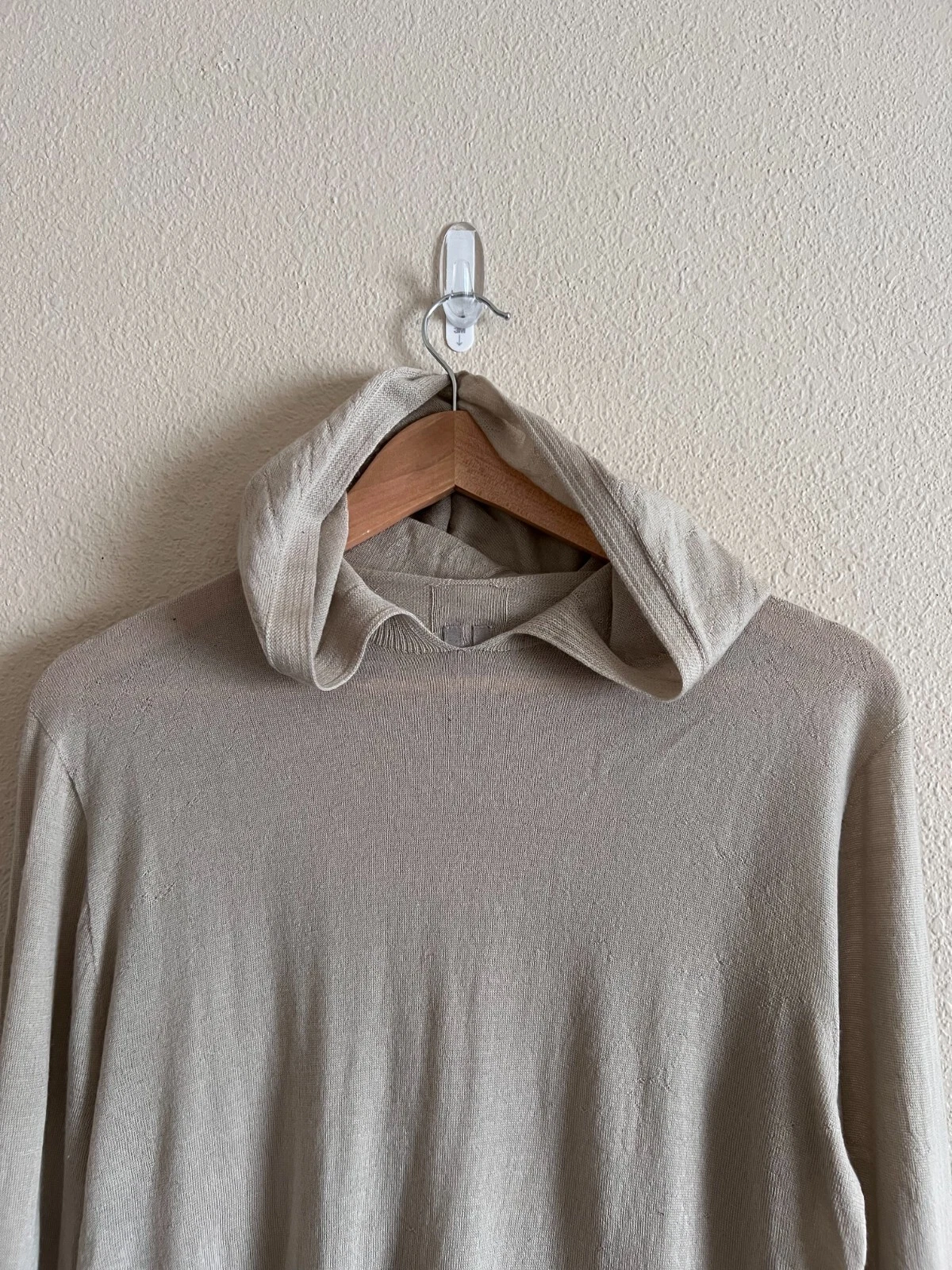 Felpa Rick Owens Cashmere Manica Lunga Taglia Media Perla NUOVA Made in Italy