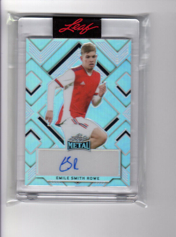 2022 Leaf Metal Soccer Autographs Silver Emile Smith Rowe Auto 6/25