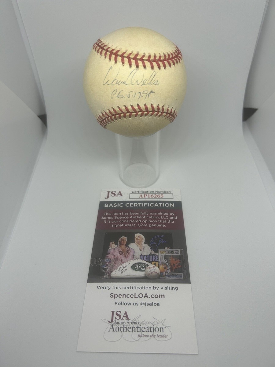 David Wells Signed Baseball Perfect Game Inscription JSA Certified