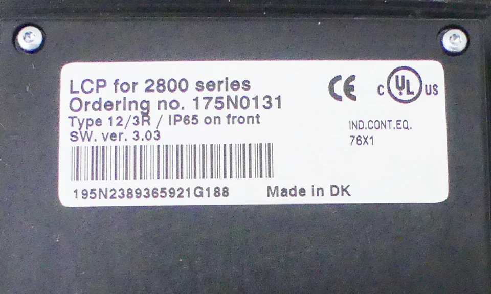 DANFOSS LCP Panel for 2800 Series Type 12/3R IP65 on Front 175N0131 -used- - Bild 4 von 4