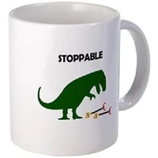 11oz mug Unstoppable T-Rex - Printed Ceramic Coffee Tea Cup Gift