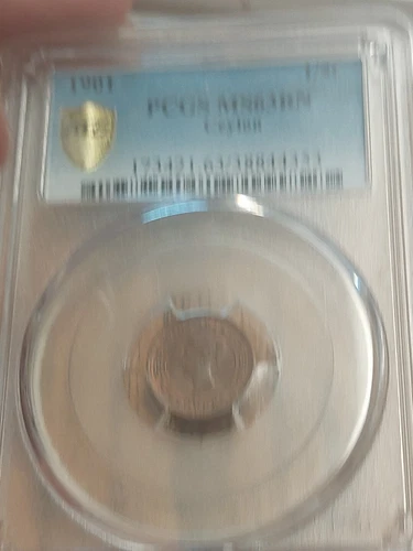 1901 CEYLON 1/4 CENT QUEEN VICTORIA NGC MS 63 BN BEAUTIFUL COIN