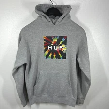 HUF Tie Dye Hoodie Pullover Sweatshirt Mens Medium Graphic Skateboarding