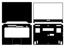 Carbon Vinyl Sticker Skin Decals Cover for ASUS FX516P tuf gaming rtx3050 15.6"