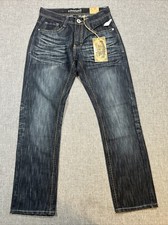 NWT Southpole Jeans 29x30 8180 Slim Straight Streetwear Y2K Style Embroidered