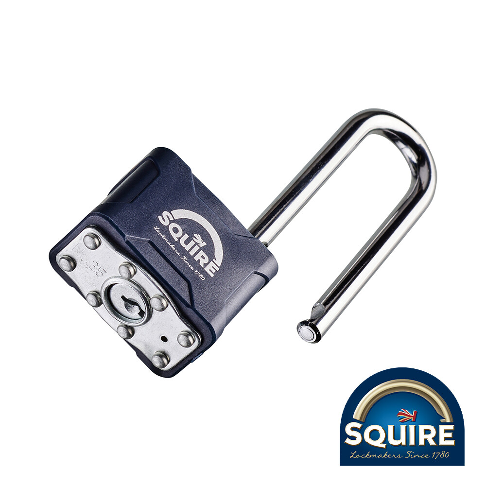 Timco Stronglock Laminated Padlock Squire Deadlock 2.5"" Long Shackle 40mm
