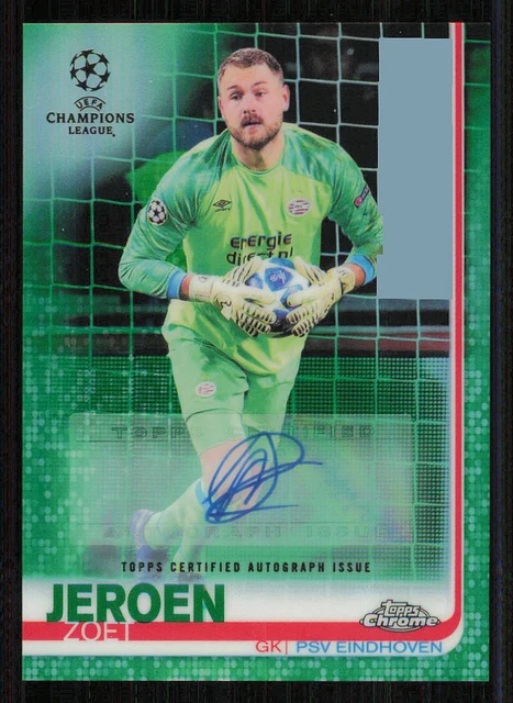 2018-19 Topps Chrome UEFA AUTO Green Refractors #19 Jeroen Zoet /99