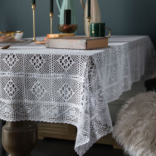 Tablecloth Crochet Hollow Table Covers Home Party Wedding Decor - Picture 12 of 19
