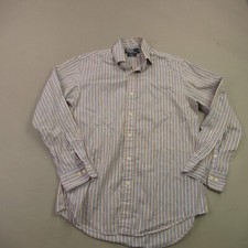 Polo Ralph Lauren Shirt Mens 15.5 Long Sleeve Button Regent Custom Fit Stripes