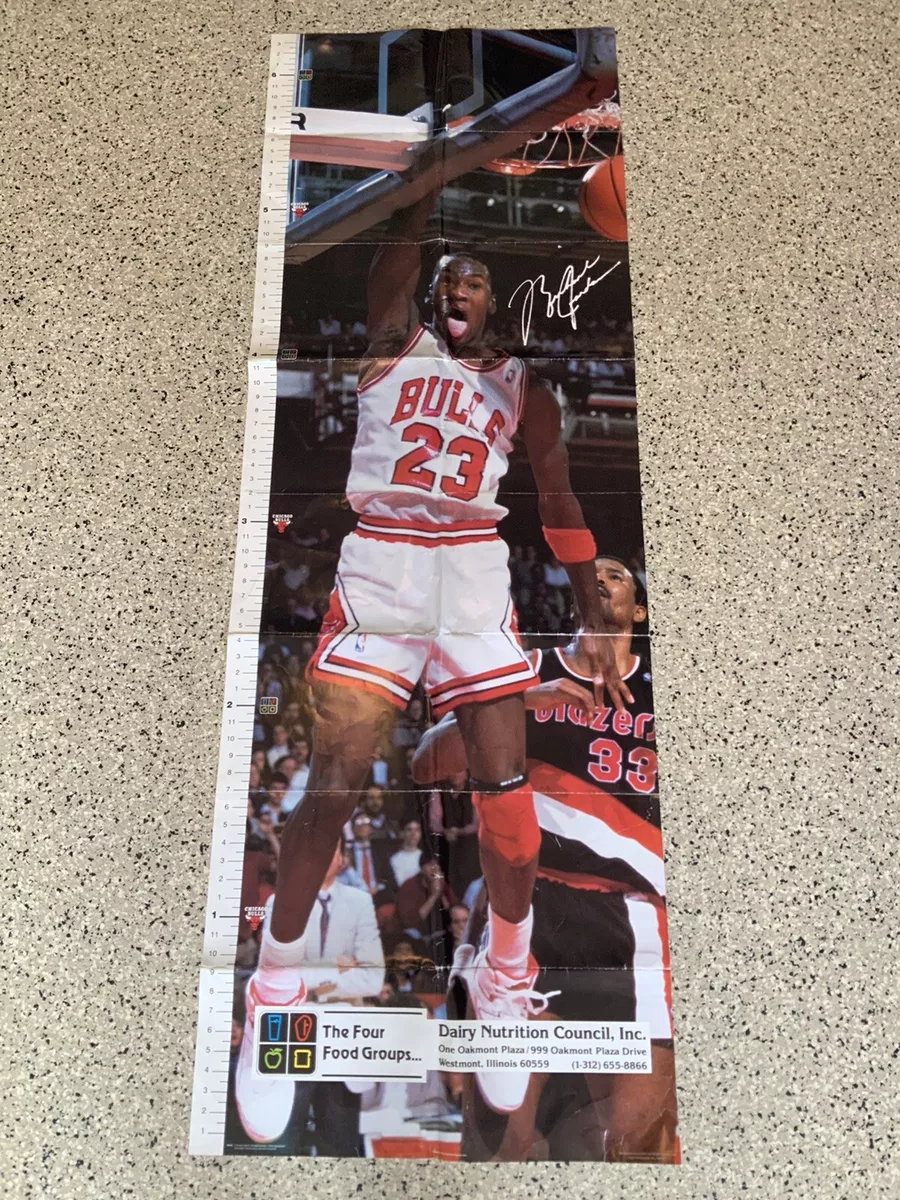 Rare Vintage Michael Jordan Poster Full Size Over 6 Feet Tall Measure Up