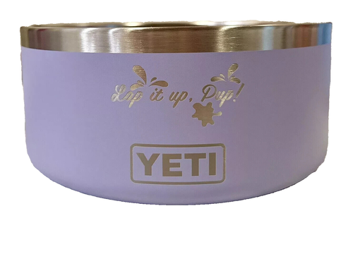 NEW UNOPENED YETI STAINLESS STEEL BOOMER 8 DOG BOWL, COSMIC LILAC, HOLDS 64OZ.