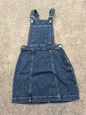 H M Conscious Jumpsuit Womens Large 4/34 Romper Skirt Denim Blue