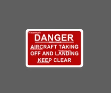 Danger Aircraft Sticker Plane Waterproof