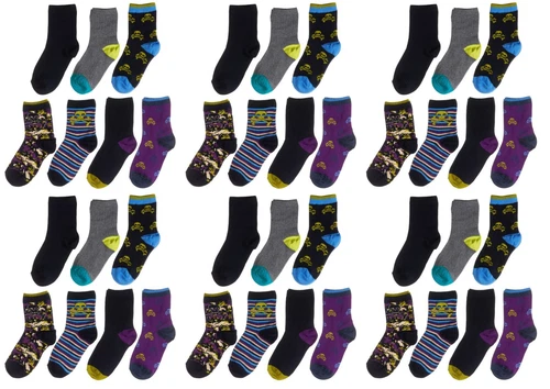 Boys Socks Kids Lot Wholesale New 42 Pairs Crew Mid Calf Size 3 4 5 6 7 Years