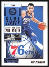 2018-19 Panini Contenders Game Ticket Red Ben Simmons #15 Philadelphia 76ers