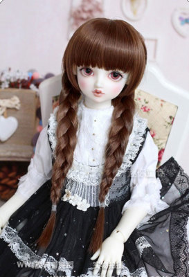 6-7'' 1/6 BJD Doll Long Wig Hair Braids Brown Styled Girls Women Lovely HUAL-9