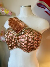 1930  s Sequin And Fringe Burlesque Showgirl Bralette