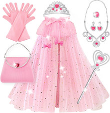 Princess Dress up Clothes for Little Girls, 10 Pcs Toddler Dress up Toys, Prince