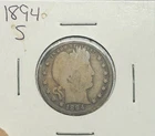 1894-S Barber Quarter Coin