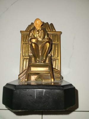  bookend, J.B. Hirsch 'The Librarian' with celluloid head