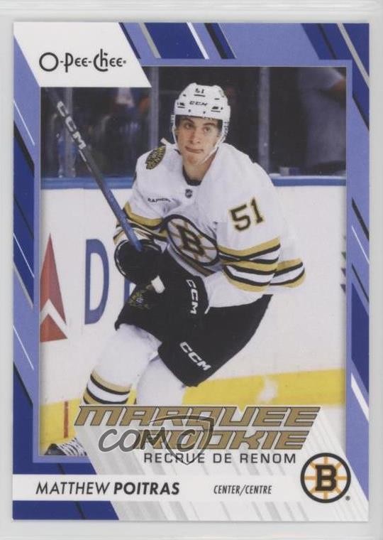 2023-24 O-Pee-Chee Marquee Blue Border Matthew Poitras #588 Rookie RC 1i2b