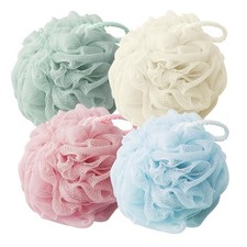 Bath Shower Loofah Sponge Mesh Poufs Body Scrubber Back Wash Exfoliator Bathi...