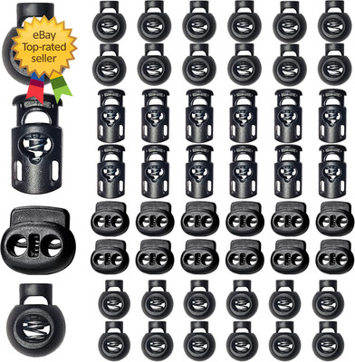 48Pcs Upgraded Plastic Cord Lock Cord Locks   Draw String Clip with Spring