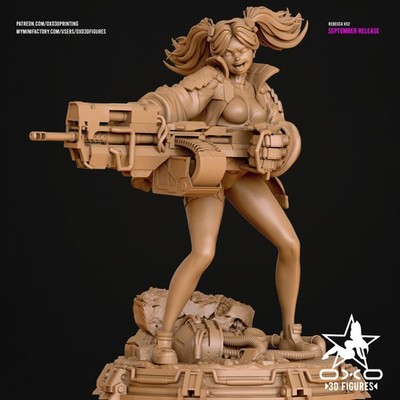 Rebecca - Cyberpunk Edgerunner, Maßstab 1:10, 3D Druck, Resin Fan Art Figur