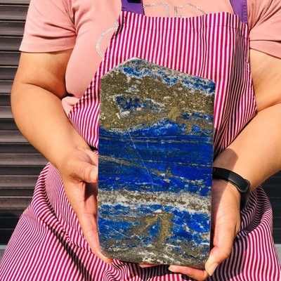 11LB Natural Lapis Lazuli Crystal minerals quartz slice healing specimen