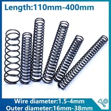 Black Compression Spring 1.5-4mm Wire Diameter Pressure Spring Length 110-400mm