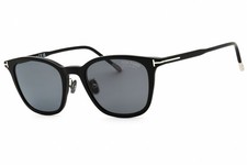 TOM FORD FT0956-D 01D Sunglasses Black Frame Smoke Polarized Lenses 52 Mm