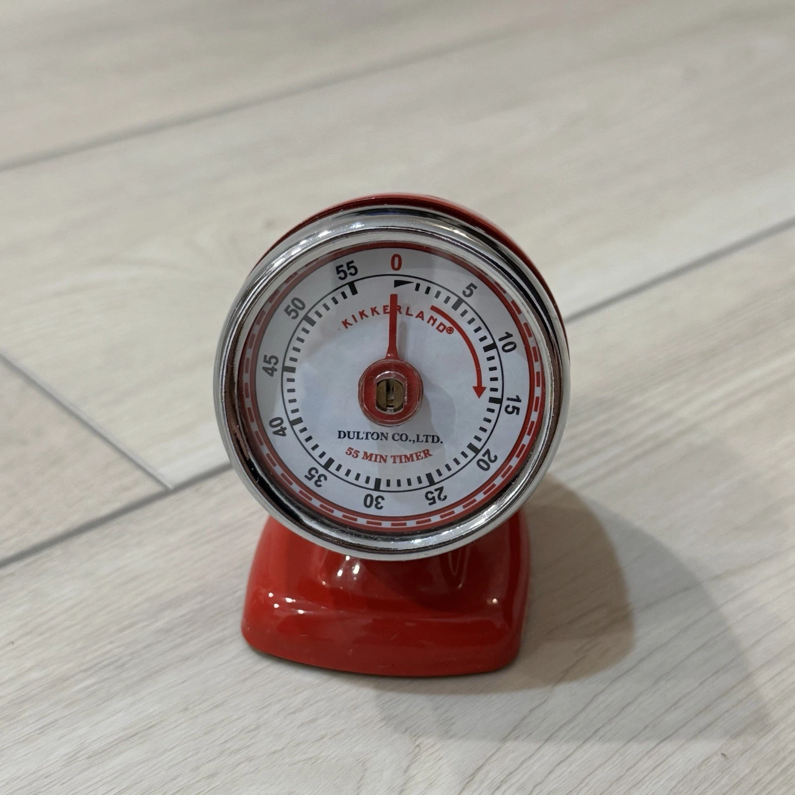Vintage Dulton & Co Kikkerland Red Enamel & Chrome Kitchen Timers 55 Min
Opens in a new window or ta