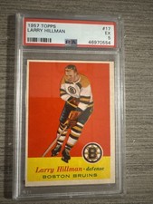 1957 Topps #17 Larry Hillman, PSA 5 #46970554, Boston Bruins