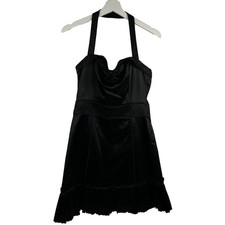 Y2K Marc Jacobs Sz 6 Dress Black Satin Pin Up Sexy Cocktail Bustier Whimsigoth