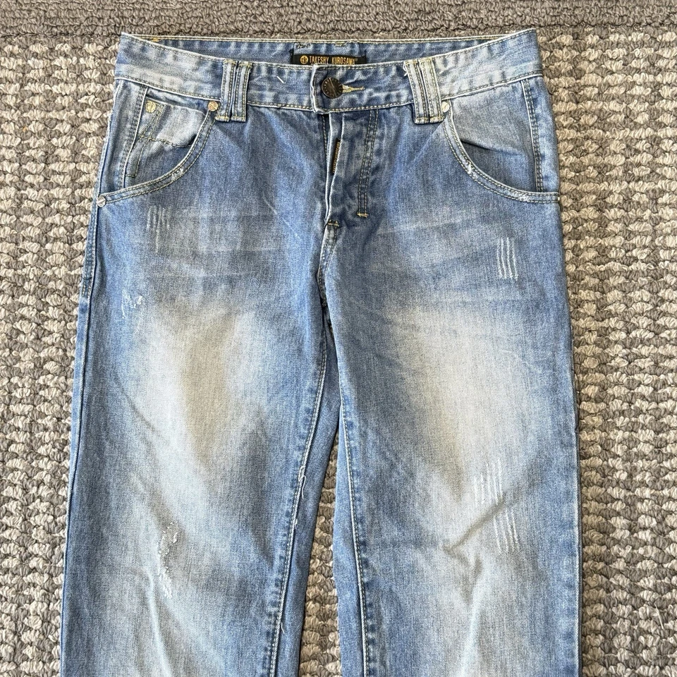 Jeans TAKESHY KUROSAWA Adulto 28X32 Envejecidos De Colección Rectos Hechos en Italia Foto 2 de 4