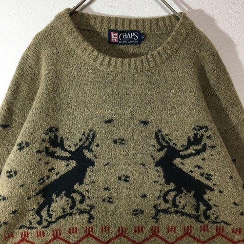 Vintage 90s CHAPS RalphLoren LongSleeve Sweater used in JAPAN Size L - Picture 8 of 16