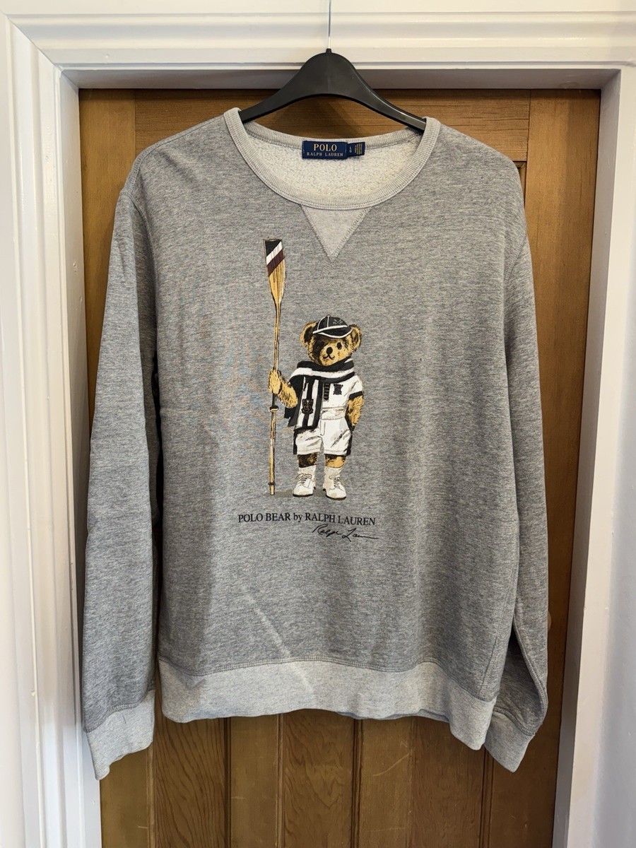 Polo Bear By Polo Ralph Lauren Paddle Grey Heather Sweatshirt Size