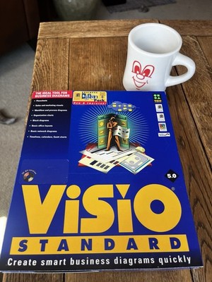 NEW Visio Standard 5.0 Retail Software Windows 95 NT 4.0 Charts 1997 Sealed