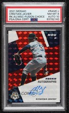 2021 Panini Mosaic Rookie Choice Fusion Prizm Cristian Javier PSA 8 Auto v1x