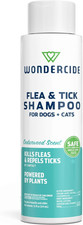 Wondercide Flea Tick Shampoo for Dogs/Cats Over 4Mths Old Essential Oils 12 Oz