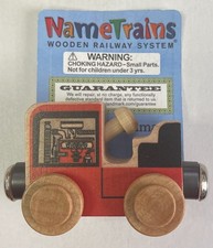 Maple Landmark Inc. 10256 NameTrains Red Tractor Wooden Train Car