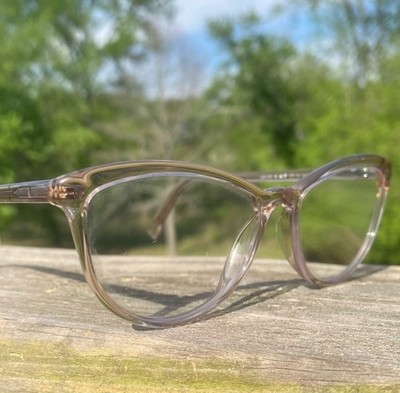 Warby Parker Translucent Light Pink Cat-Eye Glasses Louise 52[]15 140