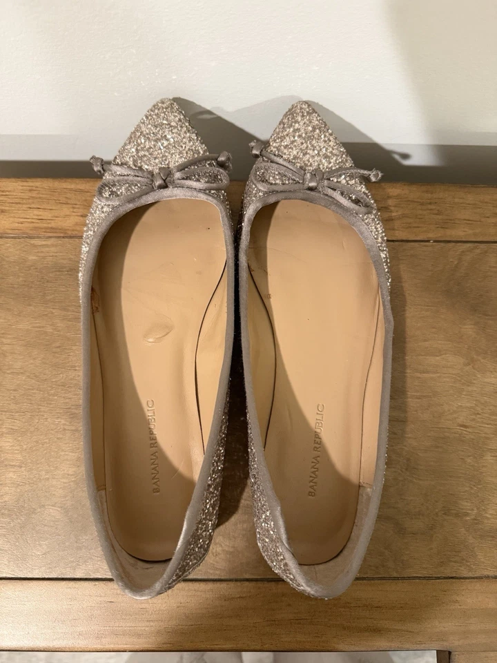 Pisos de ballet Banana Republic Robin brillo talla 8 Foto 3 de 4