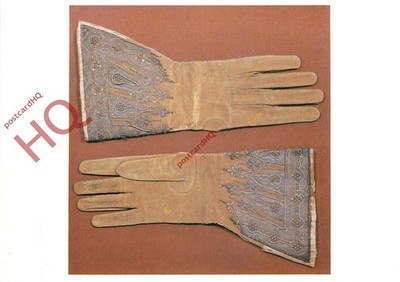 Ansichtskarte:;HANDSCHUHE VON CHARLES I. AUF DEM GERÜST AN WILLIAM JUXON