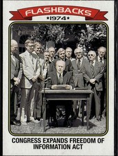 2023 Topps Heritage #NF-9 Freedom of Information Act News Flashbacks