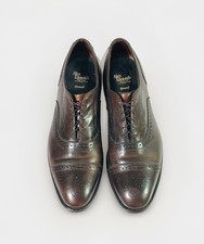 Allen Edmonds Strand Cap Toe Walnut Brown Oxfords Shoes Dainite Men's 14
