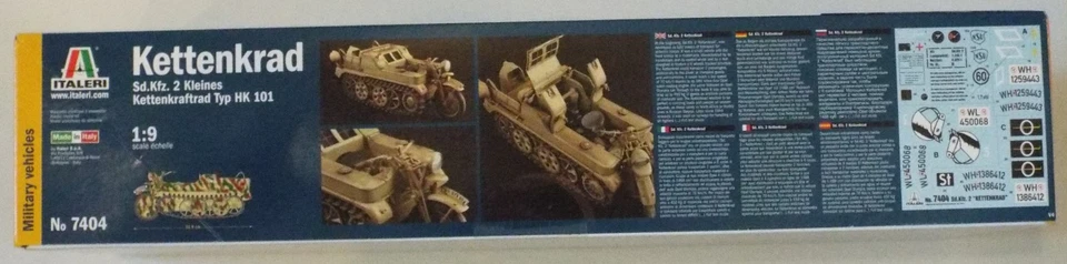 1/9 Kettenkrad Sd. Kfz. 2 Typ HK 101 Italeri #7404 в заводской упаковке новый в коробке - Изображение 2 из 4