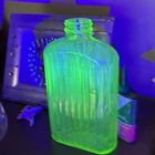 Vintage Anchor Hocking Large Hoosier Uranium Glass Refrigerator Water Bottle