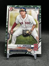 Blaze Jordan 1st  2021 Bowman paper Camo BP-71 FBC Red Sox SP Cardinals 🔥⚾️🔥