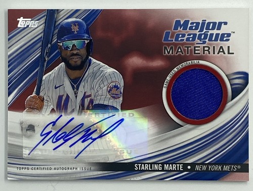 2023 Topps Update Starling Marte /25 Red Major League Material Auto #MLMA-SM - Bild 1 von 3